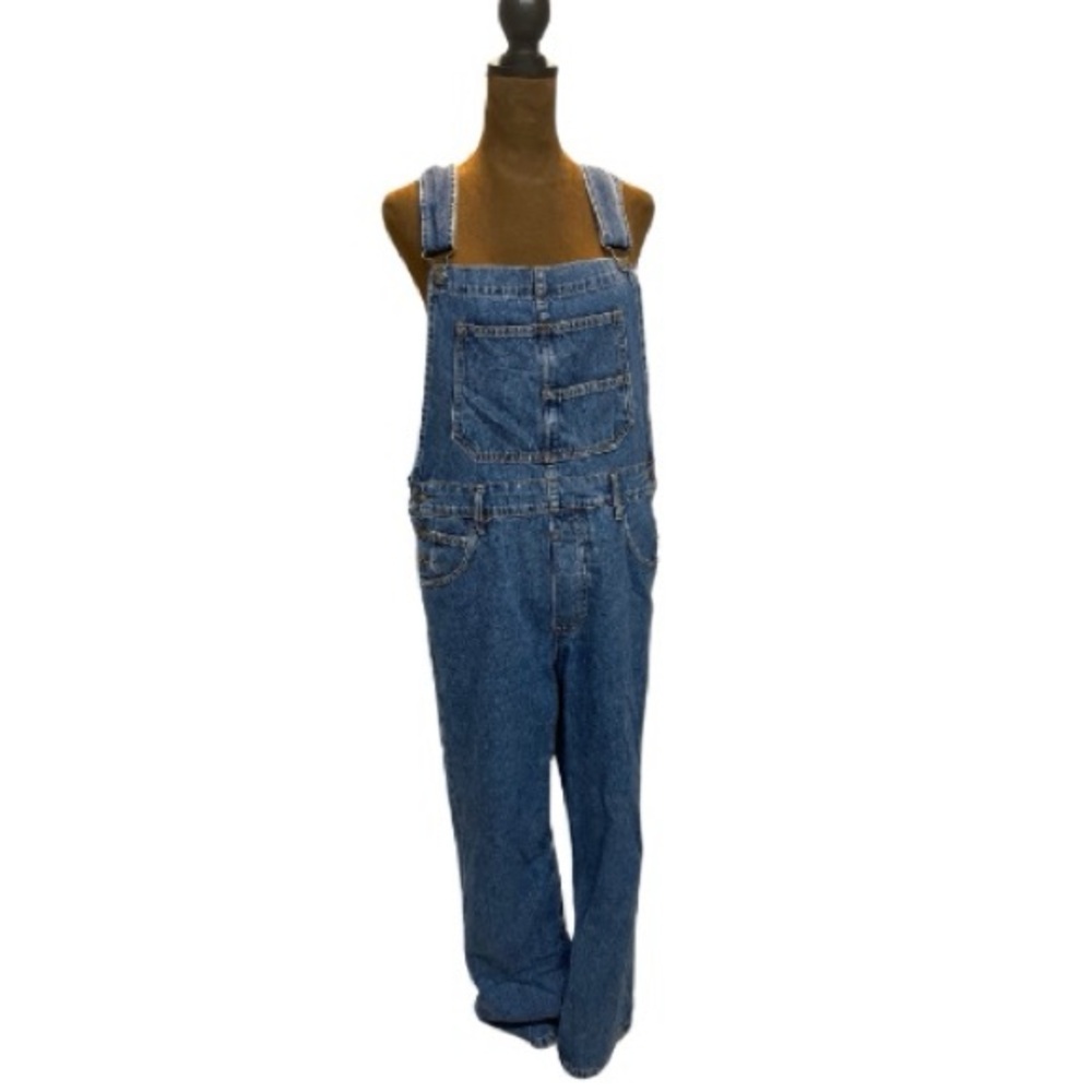 Free People We The Free Blue Jumpsuit Classic Denim Style